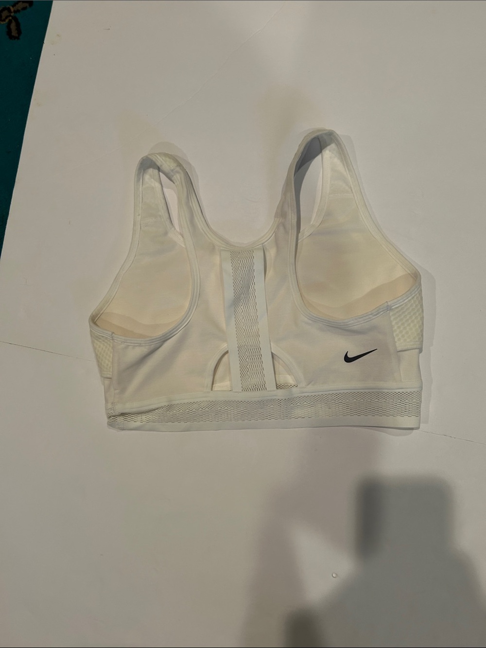 Nike Women’s White Mesh High Support Racerback Sports Bra Size Large L
